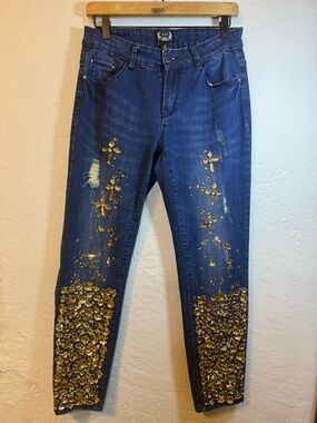 AZI Women’s Embellished Jeans Size 10